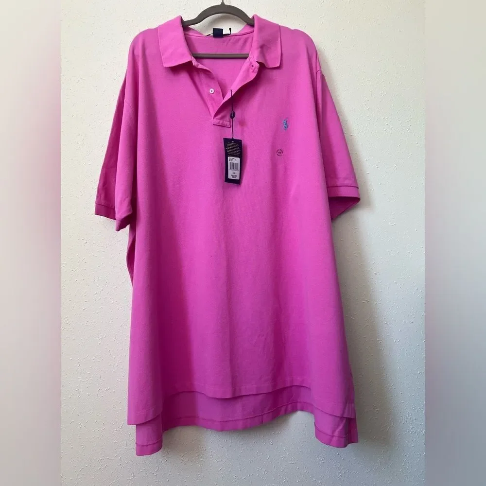 NWT Polo Ralph Lauren The Iconic Mesh Polo Shirt Maui Pink Size 4XB